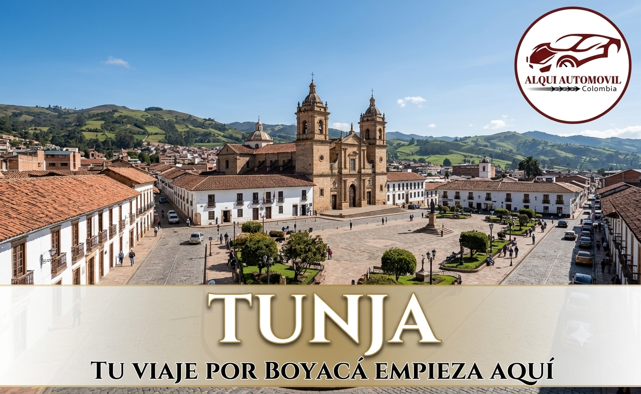 Panorámica de Tunja, Boyacá, para información sobre alquiler de automóviles